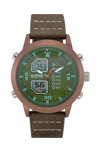 REACTION KENNETH COLE Ana-Digi Chronograph Brown Synthetic Strap