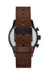 KENNETH COLE Gents Dual Time Brown Leather Strap