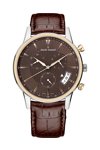 CLAUDE BERNARD Classic Gents Chronograph Brown Leather Strap