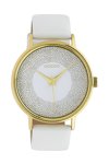 OOZOO Timepieces White Leather Strap (42mm)