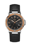 GUESS Collection Mens Black Leather Strap