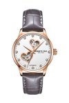 KENNETH COLE Ladies Crystals Automatic Grey Leather Strap