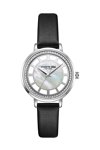 KENNETH COLE Ladies Crystals Black Leather Strap
