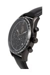 U.S.POLO Princeton Chronograph Black Leather Strap