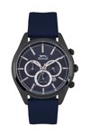 SLAZENGER Gents Dual Time Blue Silicone Strap