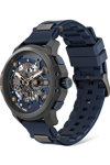 POLICE Hamnoy Dual Time Blue Silicone Strap