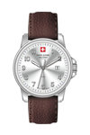 SWISS ALPINE MILITARY Leader Brown Leather Strap
