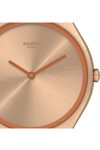 SWATCH Skin Irony Brown Quilted Brown Leather Strap