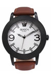 SEASONTIME Gents Brown Leather Strap