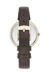 KENNETH COLE Ladies Crystals Brown Leather Strap