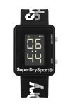 SUPERDRY Sports Chronograph Black Silicone Strap