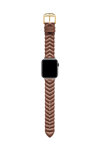 TED Chevron Brown Leather Strap for APPLE Watches 38-40 mm