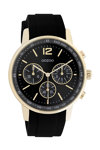 OOZOO Timepieces Chronograph Black Rubber Strap
