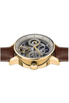 INGERSOLL Jazz Automatic Dual Time Brown Leather Strap