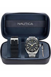 NAUTICA Key Biscane Silver Stainless Steel Bracelet Gift Set