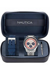 NAUTICA Pier 39 Silver Stainless Steel Bracelet Gift Set