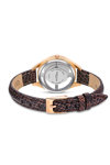 KENNETH COLE Modern Classic Crystals Brown Leather Strap
