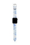 TED Seasonal Patterns Light Blue & White Leather Strap for APPLE Watches 38-40 mm