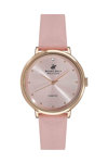 BEVERLY HILLS POLO CLUB Diamonds Pink Leather Strap