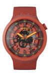 SWATCH Big Bold Swatch Open Hearts Brown Silicone Strap