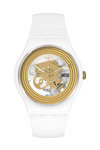 SWATCH Golden Rings White White Silicone Strap