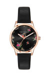 TED BAKER Fitzrovia Bloom Black Leather Strap