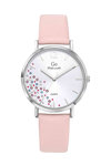 GO Mademoiselle Crystals Pink Leather Strap