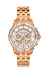 BREEZE Divinia Crystals Chronograph Rose Gold Stainless Steel Bracelet