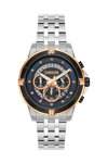 BREEZE Divinia Crystals Chronograph Silver Stainless Steel Bracelet