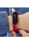 MAREA Smartwatch Red Rubber Strap