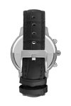 BEVERLY HILLS POLO CLUB Dual Time Black Leather Strap