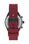BEVERLY HILLS POLO CLUB Dual Time Bordeaux Rubber Strap
