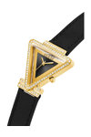 GUESS Fame Crystals Black Leather Strap