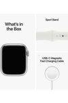Apple Watch Series 8 GPS 41mm Silver with White Sport Band