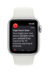 Apple Watch SE GPS 44mm Silver with White Sport Band