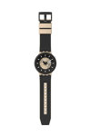 SWATCH Big Bold Bioceramic Time For Taupe Black Silicone Strap