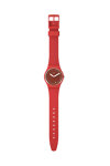 SWATCH Cycles In The Sun Red Silicone Strap
