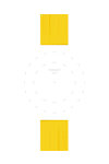 Ανταλλακτικό κίτρινο λουράκι σιλικόνης TISSOT 22 mm