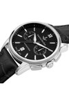 LUCIEN ROCHAT Iconic Automatic Chronograph Black Leather Strap