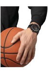 TISSOT T-Sport Supersport Chronograph Black Leather Strap Basketball Edition