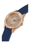 GUESS Lady Idol Crystals Blue Rubber Strap