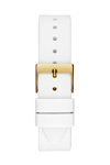 GUESS Lady Idol Crystals White Rubber Strap