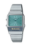 CASIO Vintage Dual Time Chronograph Silver Stainless Steel Bracelet