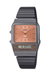 CASIO Vintage Dual Time Chronograph Grey Stainless Steel Bracelet