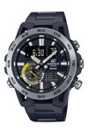 CASIO Edifice Sospensione Dual Time Chronograph Black Stainless Steel Bracelet