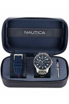 NAUTICA Coba Lake Silver Stainless Steel Bracelet Gift Set