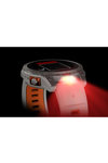 GARMIN Fenix 7 Pro Sapphire Solar Titanium with Fog Gray and Ember Orange Silicone Band