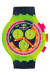 SWATCH Big Bold Neon To The Max Chronograph Blue Biosourced Strap
