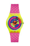 SWATCH Shades Of Neon Pink Silicone Strap