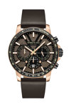 KENNETH COLE Modern Dress Chronograph Brown Leather Strap